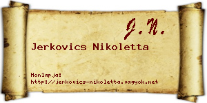 Jerkovics Nikoletta névjegykártya